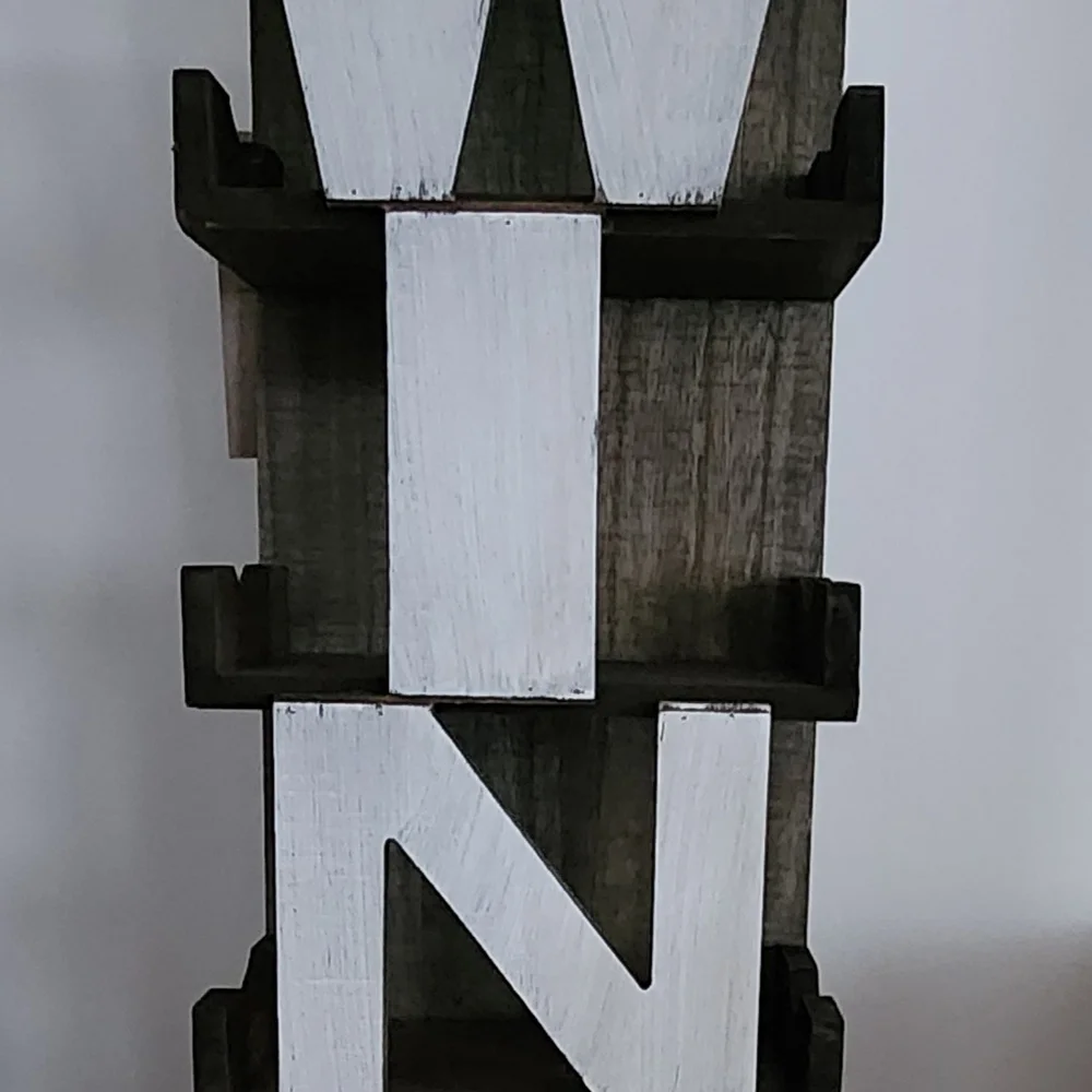 Rustic Wooden Wine Rack